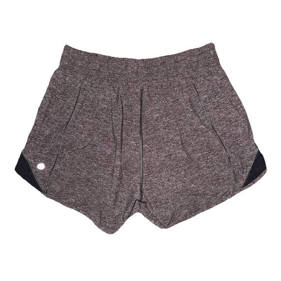 Lululemon Hotty Hot Short II Athletic Running Lined Gray Heathered Size 4 - Picture 2 of 6